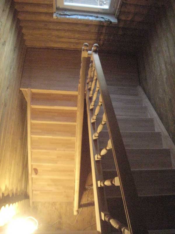 Как сделать п образную лестницу на второй этаж
