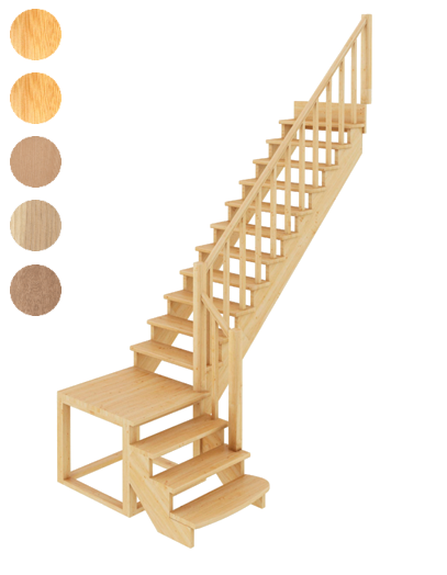 Изготовление Г-образных лестниц с площадкой